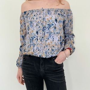 NWOT FREE PEOPLE OFF SHOULDER FLORAL TOP BLOUSE